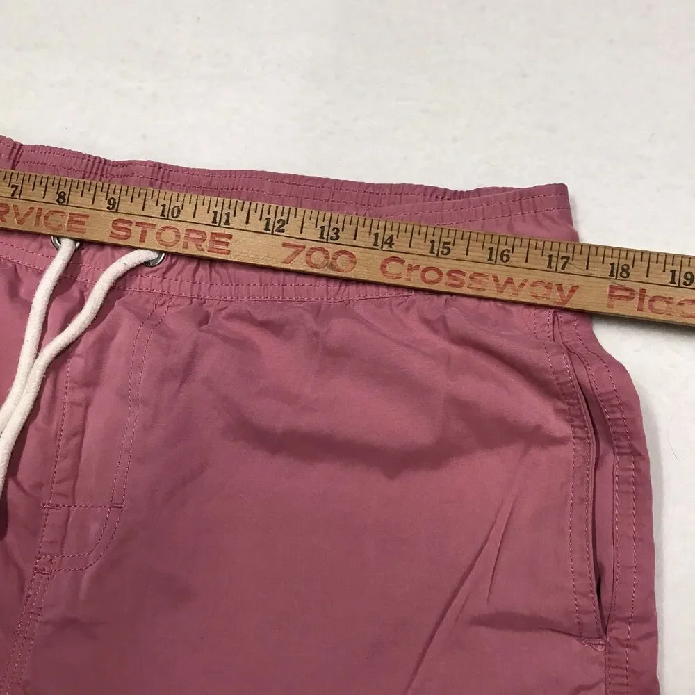 RVCA Horton Elastic Swim Trunks Men M Mauve Unlined Drawstring